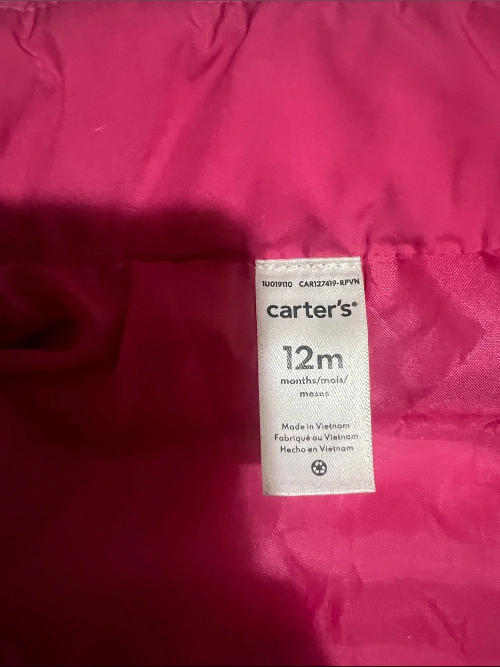 Carter's Bright Pink Puffer Vest for Kids